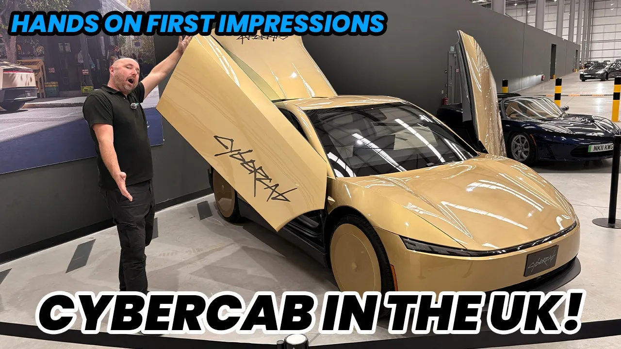 First Look at the Tesla CyberCab in the UK! Hands on with the future RoboTaxi