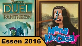 7 Wonders Duell Pantheon - Mona Klecksa - Brettspiel - Essen 2016 live