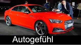 All-new Audi A5 & S5 Coupé WORLD PREMIERE Exterior/Interior Review neu 2017 2016