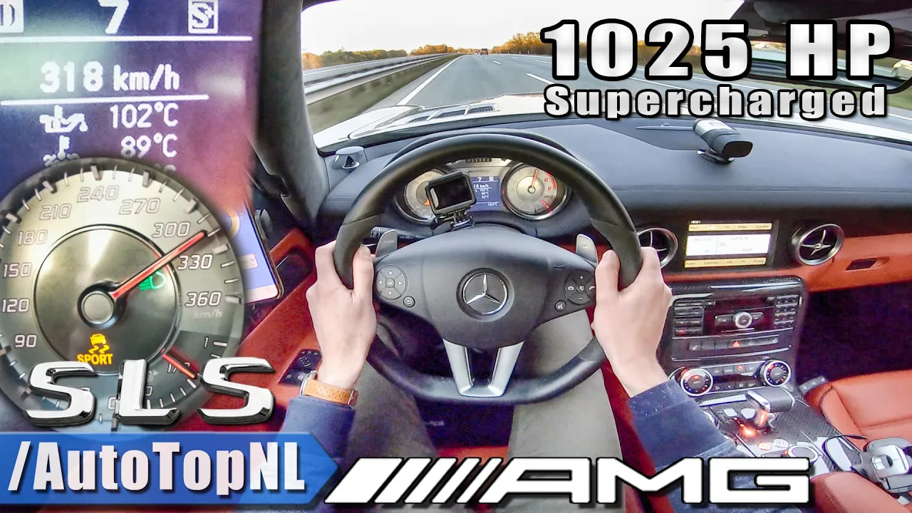 1025HP MERCEDES SLS AMG 6.2 V8 Elmerhaus SUPERCHARGED 318km/h AUTOBAHN POV by AutoTopNL