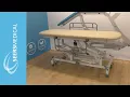 Therapy Hygiene Table, Hydraulic, Retractable Wheels - 186 x 65cm video