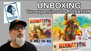 Ruination Board Games Expansions | Blood Sworn and The World That Was | Kolossal Games | Travis R Chance