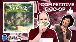 Flourish 🌳🌸- Almost the same rules for competitive & co-op! A board game review
