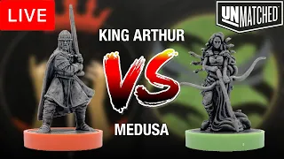 Unmatched: King Arthur VS Medusa Full Play Through (Restoration Games)