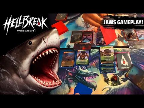 NEW HORROR TRADING CARD GAME - Hellbreak TCG: Jaws Gameplay (Demo Deck)