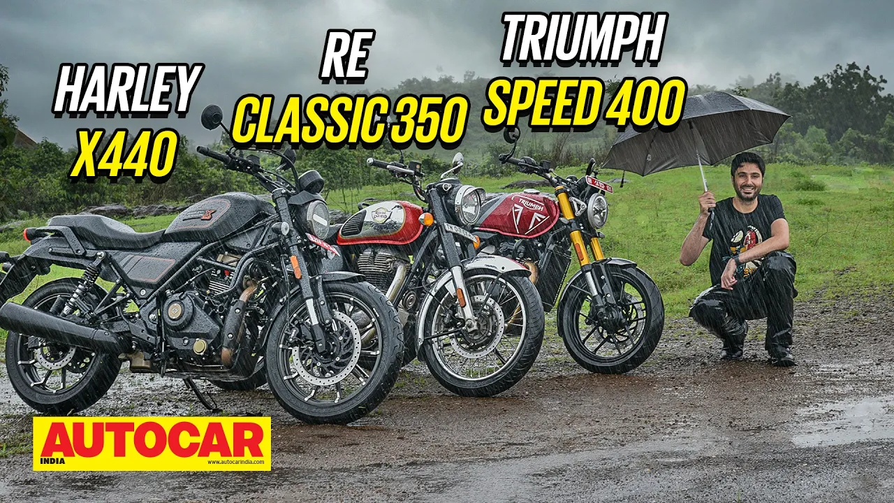 Harley-Davidson X440 vs Triumph Speed 400 vs Royal Enfield Classic 350 - Royal Rumble| Autocar India