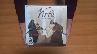 Unboxing di Virtù - gioco da tavolo