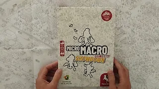 Micromacro Showdown comparison board game Tetralogy AmassGames unboxing teaser trailer preview games