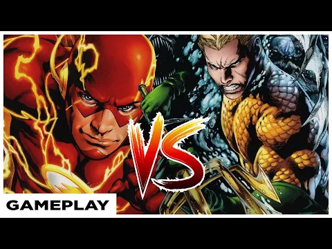 DC Deck-Building Game Gameplay || Flash vs. Aqua Man || Core Set