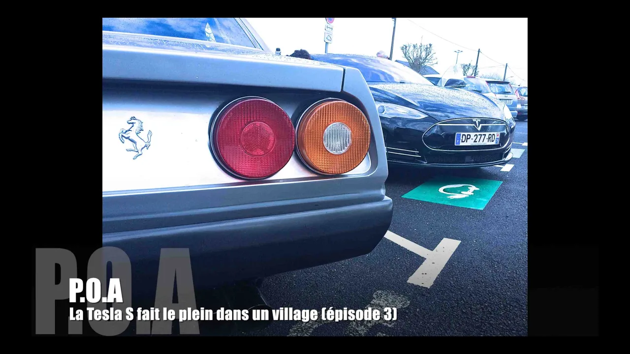 Tesla Model S P85D : faire le plein dans un village (6/7)