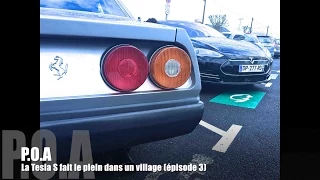 Tesla Model S P85D : faire le plein dans un village (6/7)