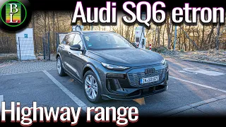 Audi SQ6 E-tron (95kWh) - 130 km/h (81 mph) range test