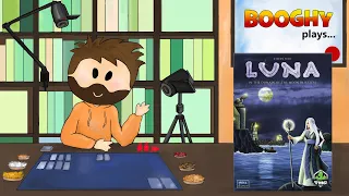 Booghy plays... Luna(2p, Rules Overview, Playthrough, Review)