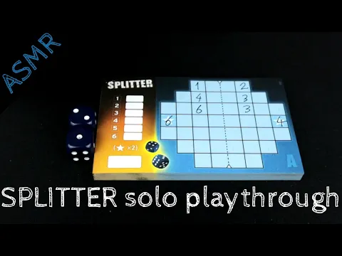 ASMR Solo Board Game Playthrough - SPLITTER (Whispering)