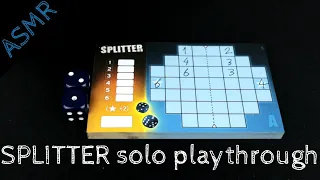 ASMR Solo Board Game Playthrough - SPLITTER (Whispering)