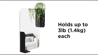 Umbra Alcove Wall Mirror, 76x50cm - Black product video.