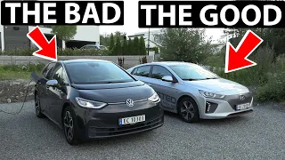 Hyundai Ioniq 28 kWh vs VW ID3 1st battery degradation test