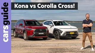 Hyundai Kona vs Toyota Corolla Cross Hybrid 2025 review: Which petrol-electric small SUV is best?