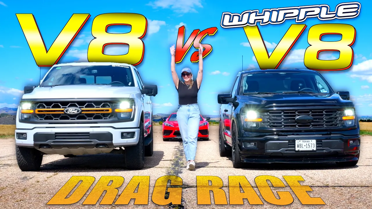 V8 vs V8 Ford F-150 Drag Race: One of These Trucks is Hiding Something Special!