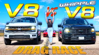 V8 vs V8 Ford F-150 Drag Race: One of These Trucks is Hiding Something Special!