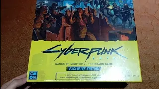 LET'S OPEN: Cyberpunk 2077 Gangs of Night City Board Game (CMON Kickstarter) - Core box