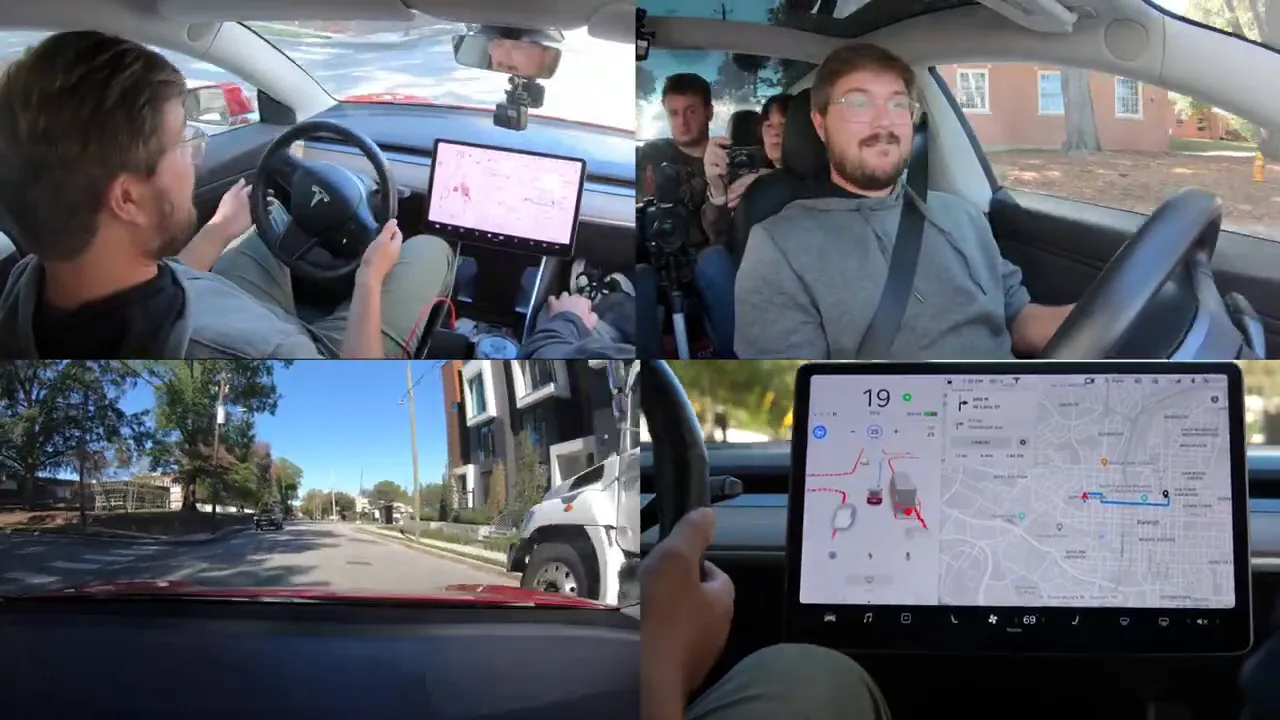 Tesla Beta Full Self-Driving Software Half Hour City Drive