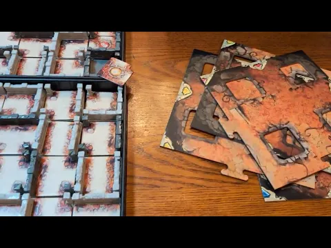 Putting together the game board for Labyrinth Special Edition