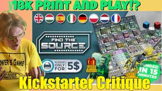 Find the Source - Kickstarter Critique Review