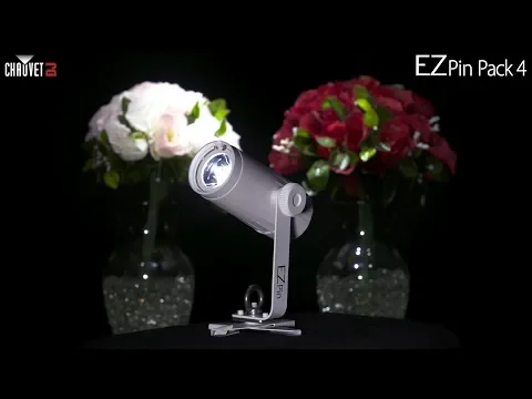 Product video thumbnail for Chauvet EZPin Pack 4 Battery-Powered Pinspot 4-Pack