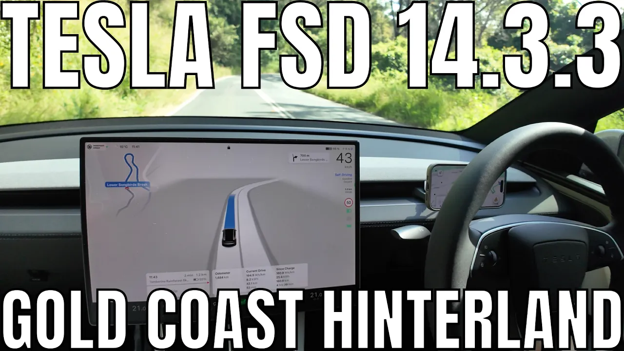 Tesla Model Y L FSD Supervised 14.3.3 | Gold Coast Hinterland Drive