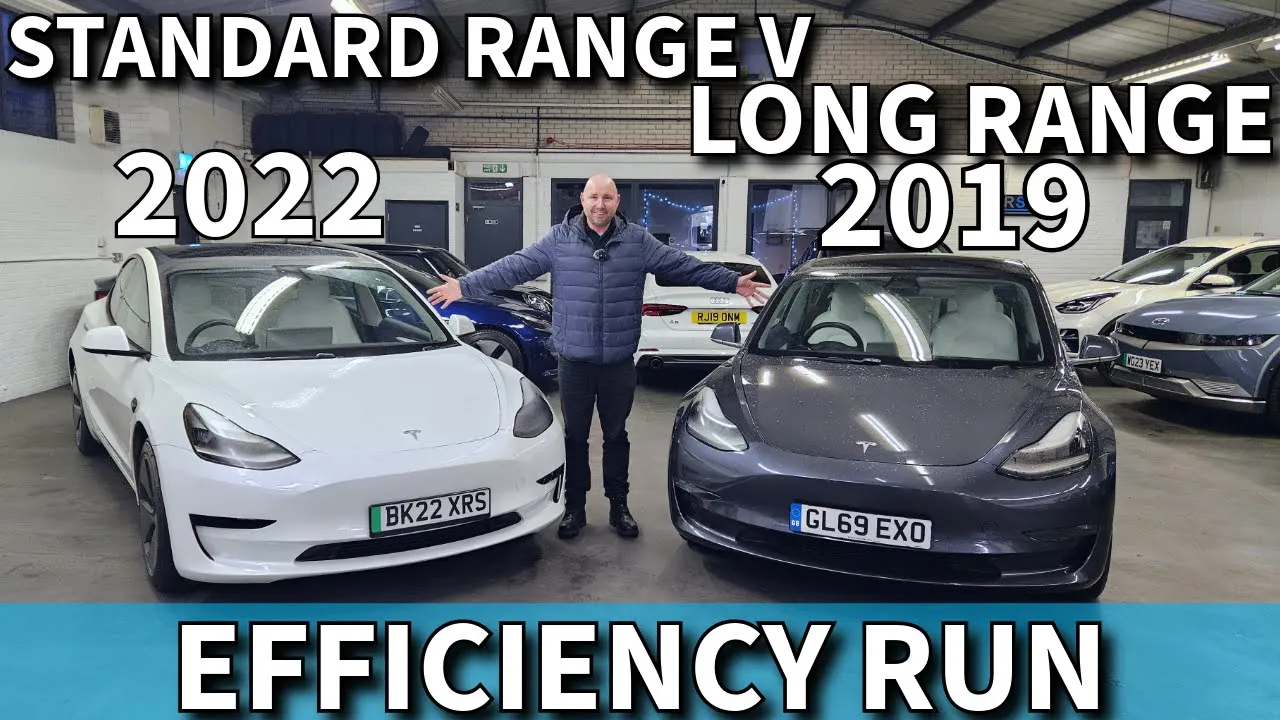 Range, efficiency, charging comparison: Standard Range LFP v pre Heat Pump Long Range Tesla Model 3