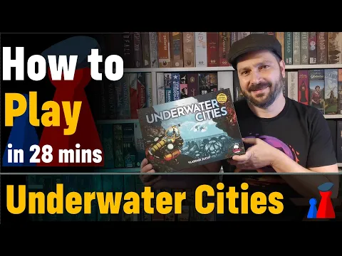 How to play Underwater Cities boardgame - Full teach + Visuals - Peaky Boardgamer