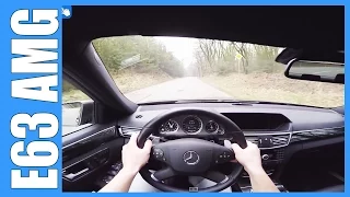 POV Mercedes Benz E63 AMG 6.2 V8 W212 FAST! Drive LAUNCH CONTROL Acceleration & Sound