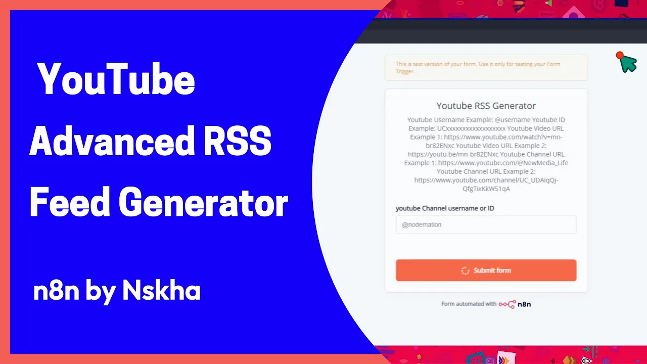 Video Overview of template  YouTube Channel Advanced RSS Feeds Generator