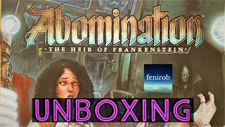Abomination: The Heir Of Frankenstein Board Game I Unboxing (No Talking)