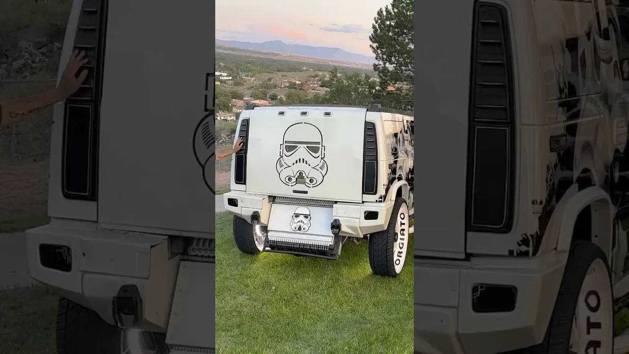 The perfect vehicle to take you to the Death Star! 😂 #starwars #vehicle #hummer