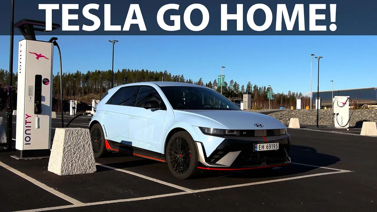 Hyundai Ioniq 5 N vs Tesla Model Y charging battle