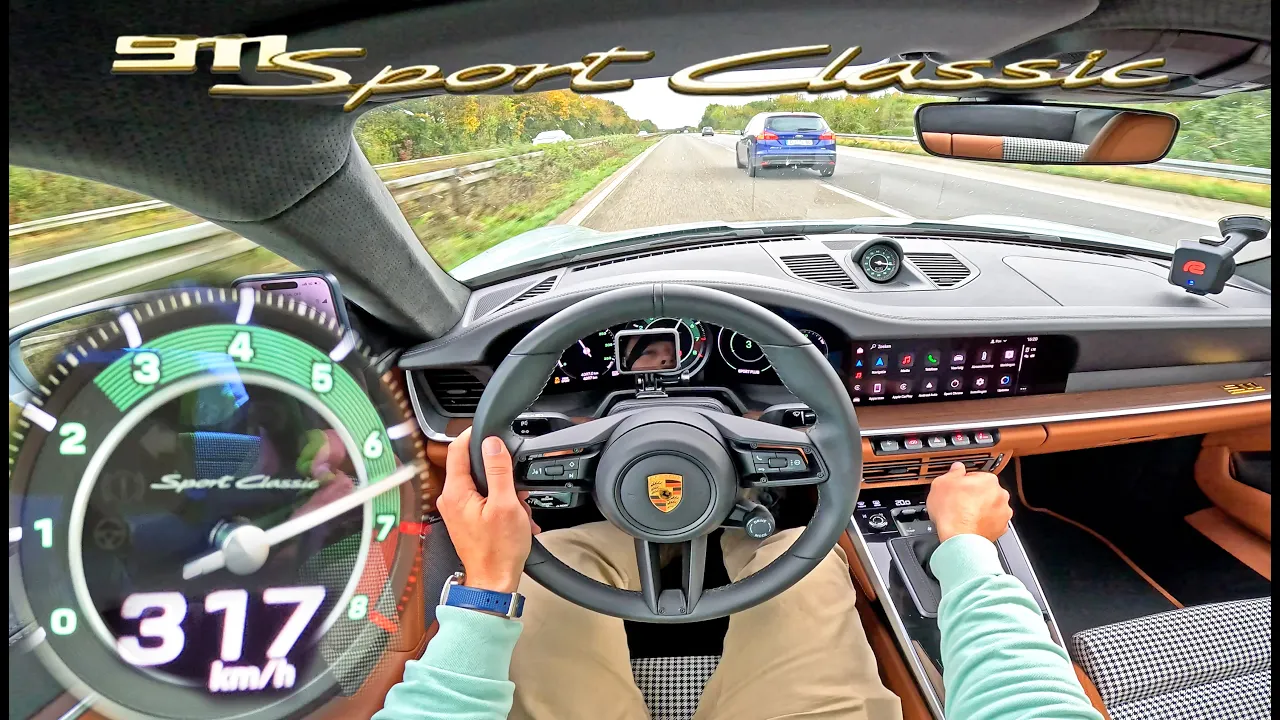 PORSCHE 992 SPORT CLASSIC | 317KM/H on AUTOBAHN | TURBO with MANUAL?!
