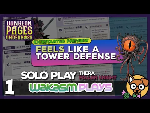 Dungeon Pages Underboss - Kickstarter Preview and First Look Gameplay | Feels like a Tower Defense