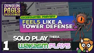 Dungeon Pages Underboss - Kickstarter Preview and First Look Gameplay | Feels like a Tower Defense