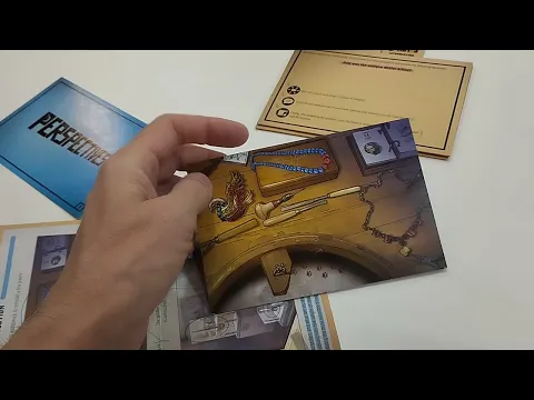 Perspectives how to setup play and review Essen 2023 two player co-op boardgame AmassGames detective