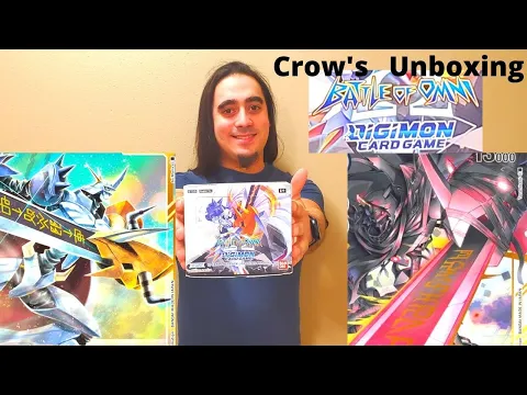 Crow's unboxing Digimon Battle of the Omni booster box