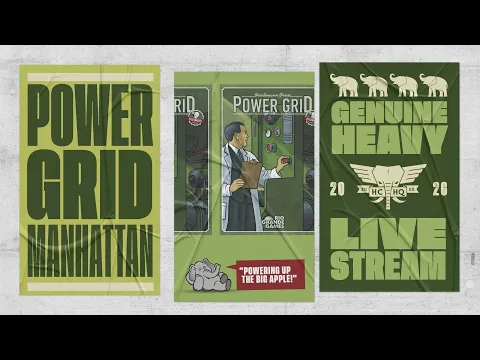 Power Grid: Manhattan - 4p Teaching, Play-through, & RoundTable by Heavy Cardboard