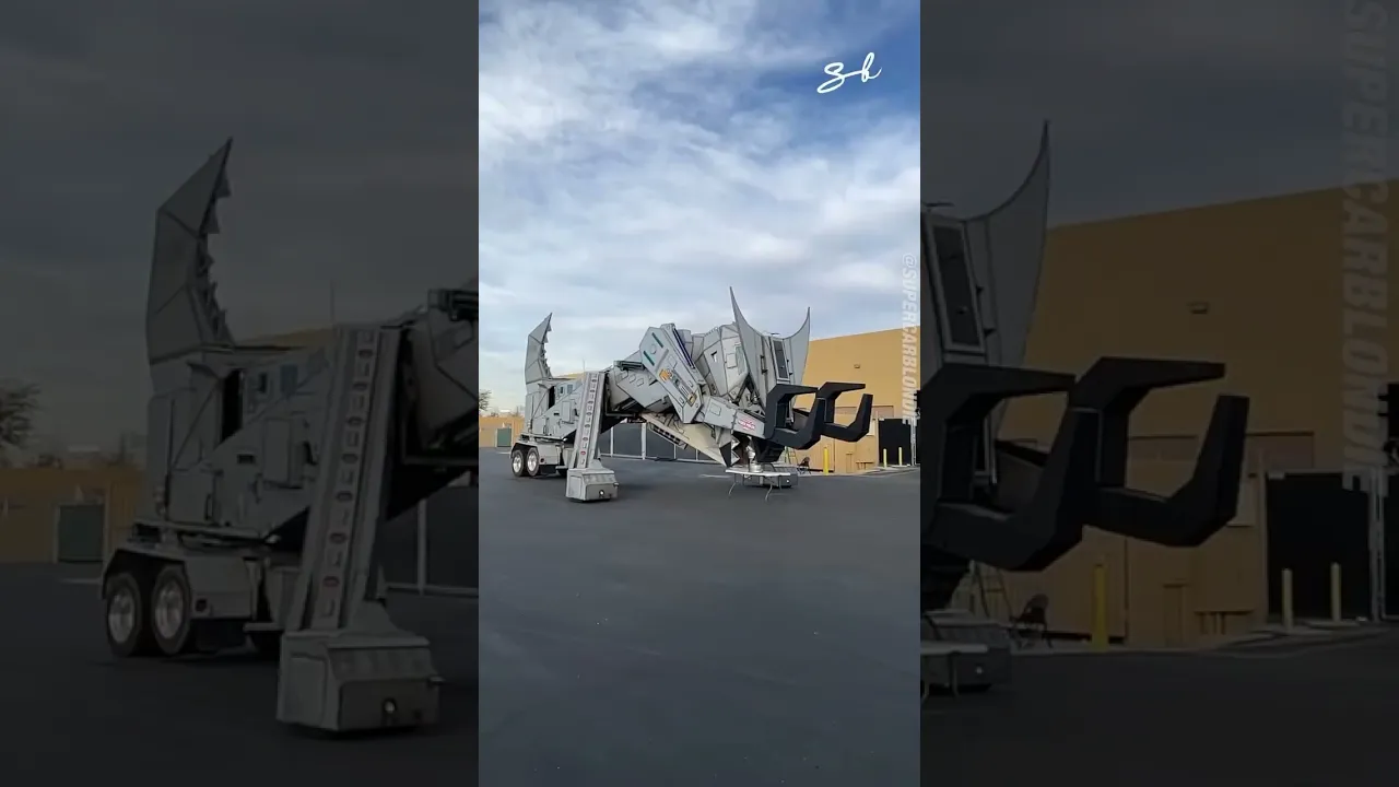 We got to drive the fire breathing Robosaurus 🤯🔥 #robot #cooltech #robotics