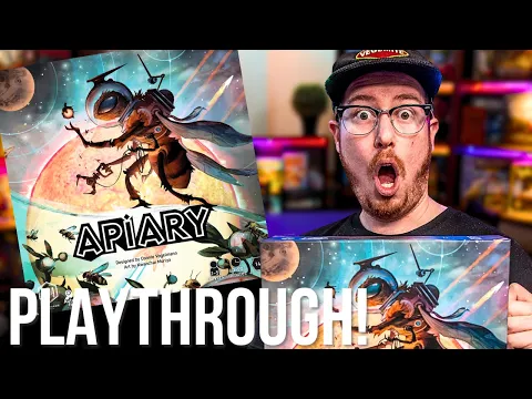 Space & Bees & Knees! Apiary 3 Player Board Game Playthrough!