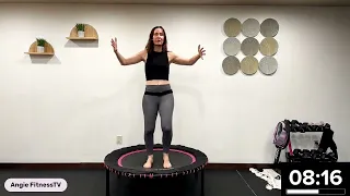 Day 17 preview: Power Walk + Stretch beginner rebounding workout