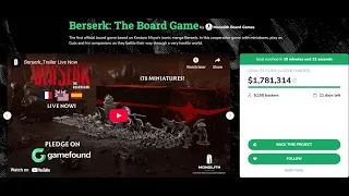 Berserk: The Board Game - (C-) **Sound issue at Front end of video** - Kickstarter Critique Review