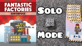 WHAT'S NEW Fantastic Factories Subterfuge Solo Mode, plus PLAYTHROUGH