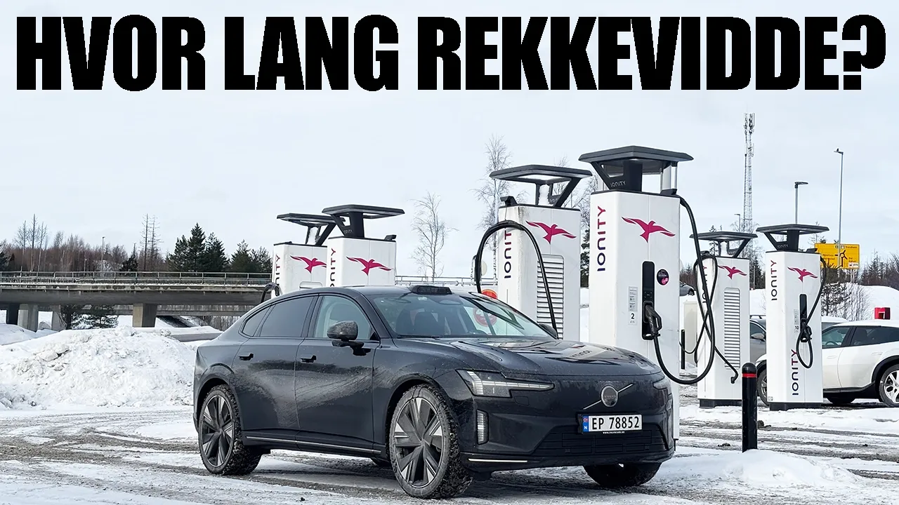 Volvo ES90 Rekkeviddetest i 80, 100 og 120km/t
