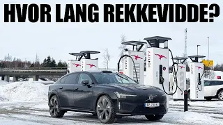 Volvo ES90 Rekkeviddetest i 80, 100 og 120km/t